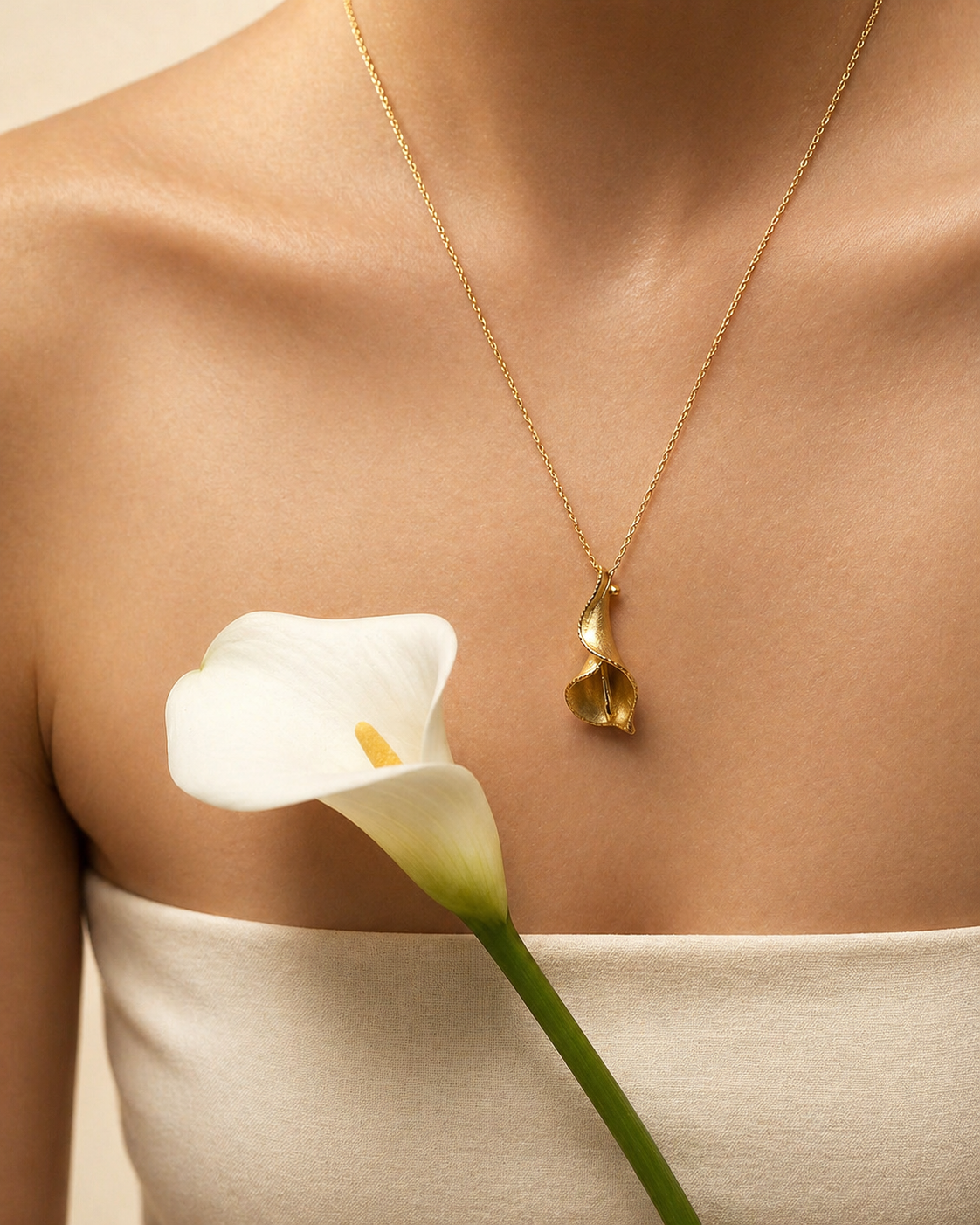 Calla Alba Gold Color
