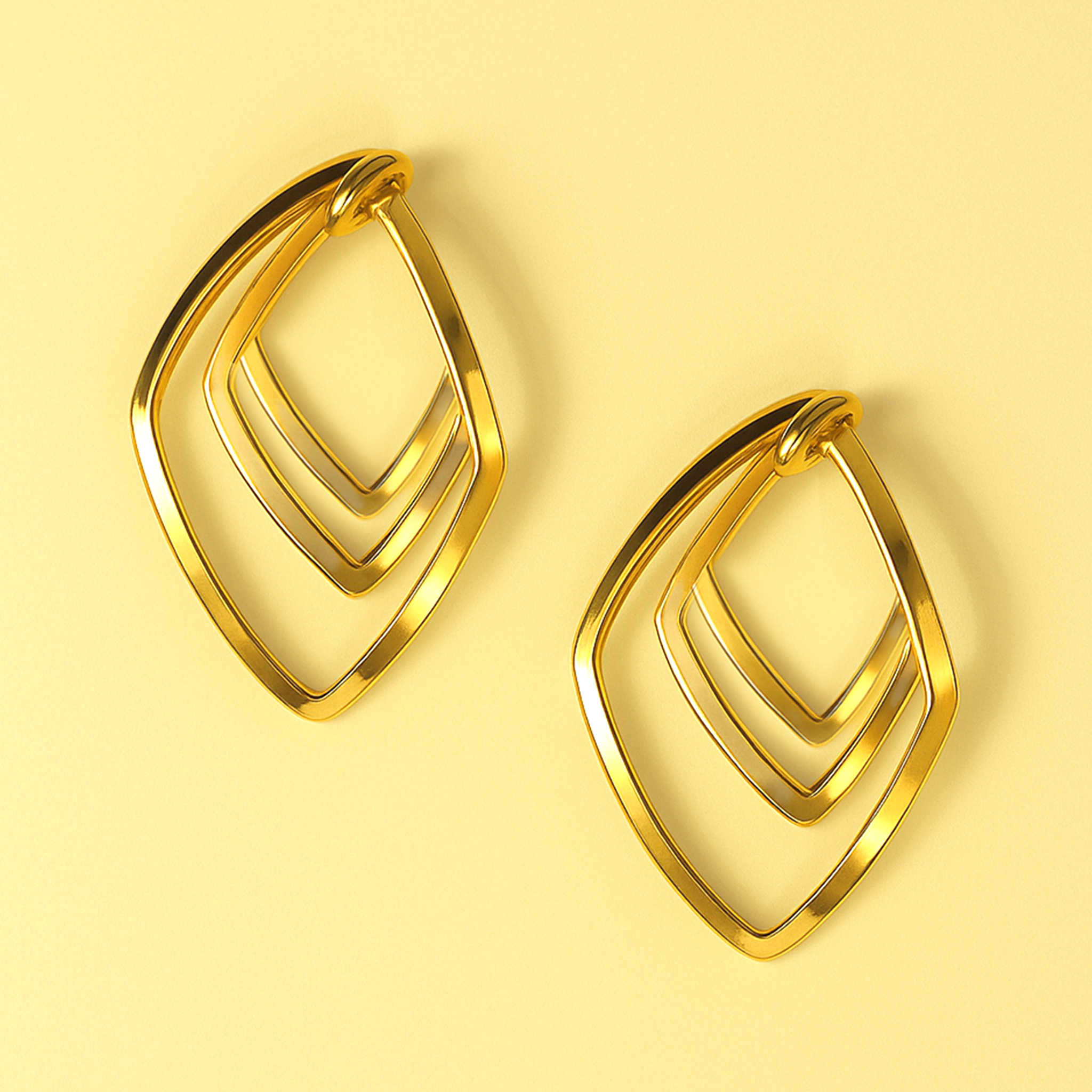 Doppia Layer Hoops (Gold-Plated)