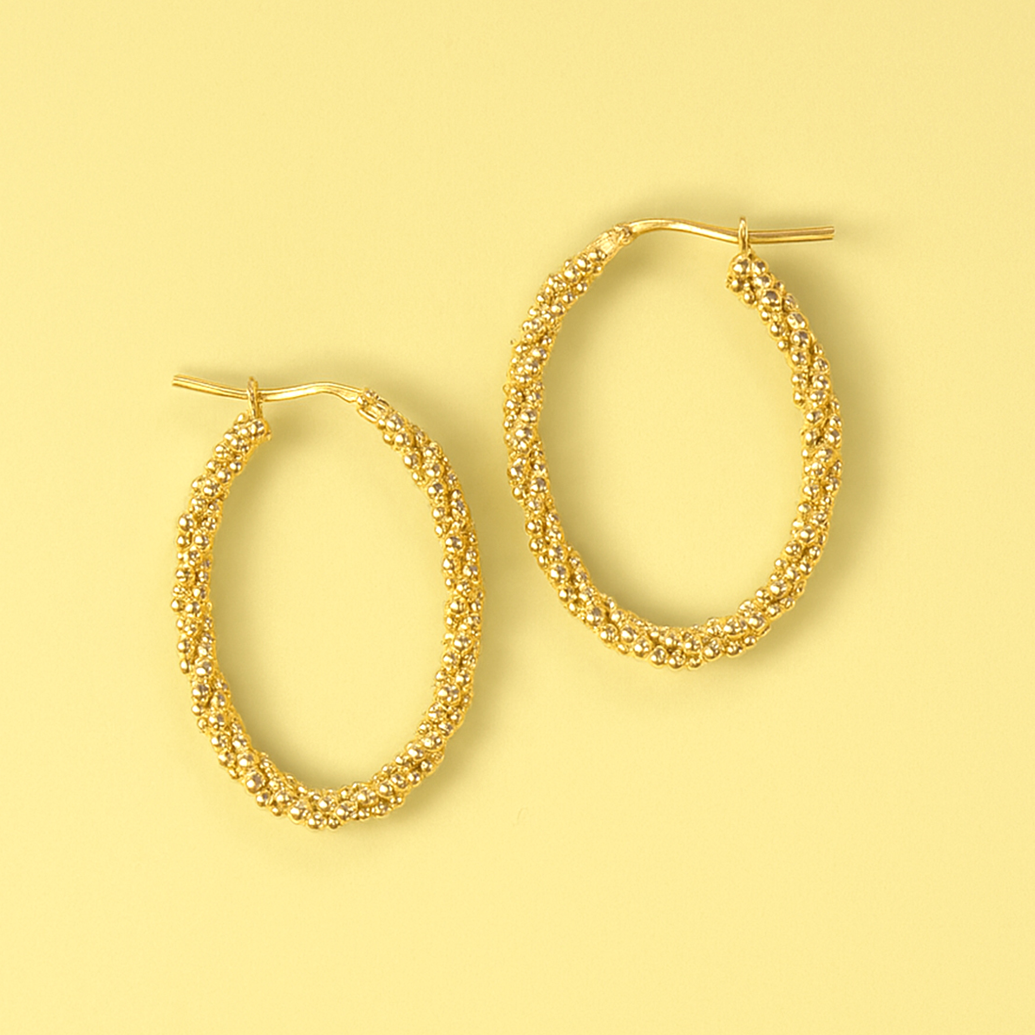 Corallo Textured Hoops (Gold-Plated)