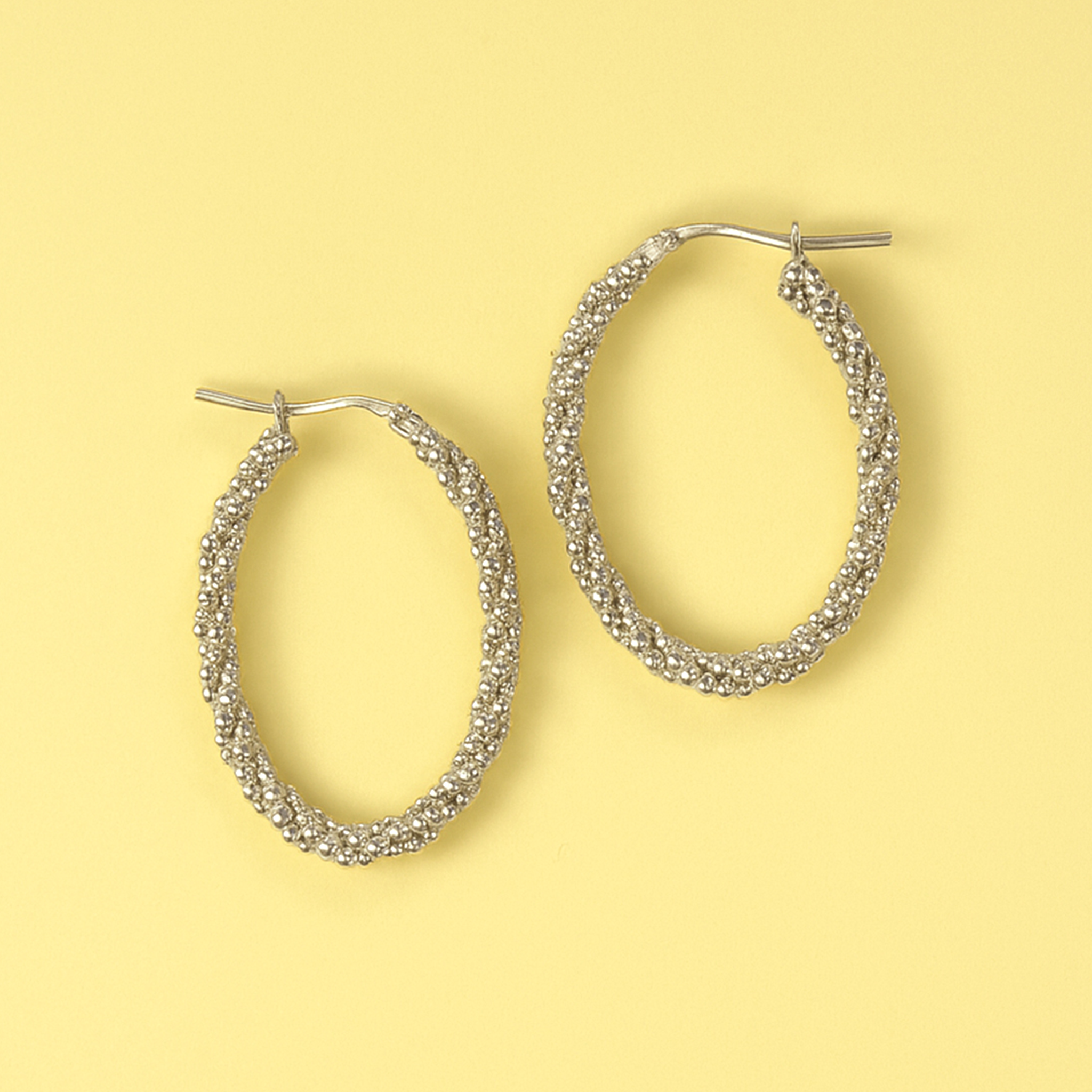 Corallo Textured Hoops (Silver)