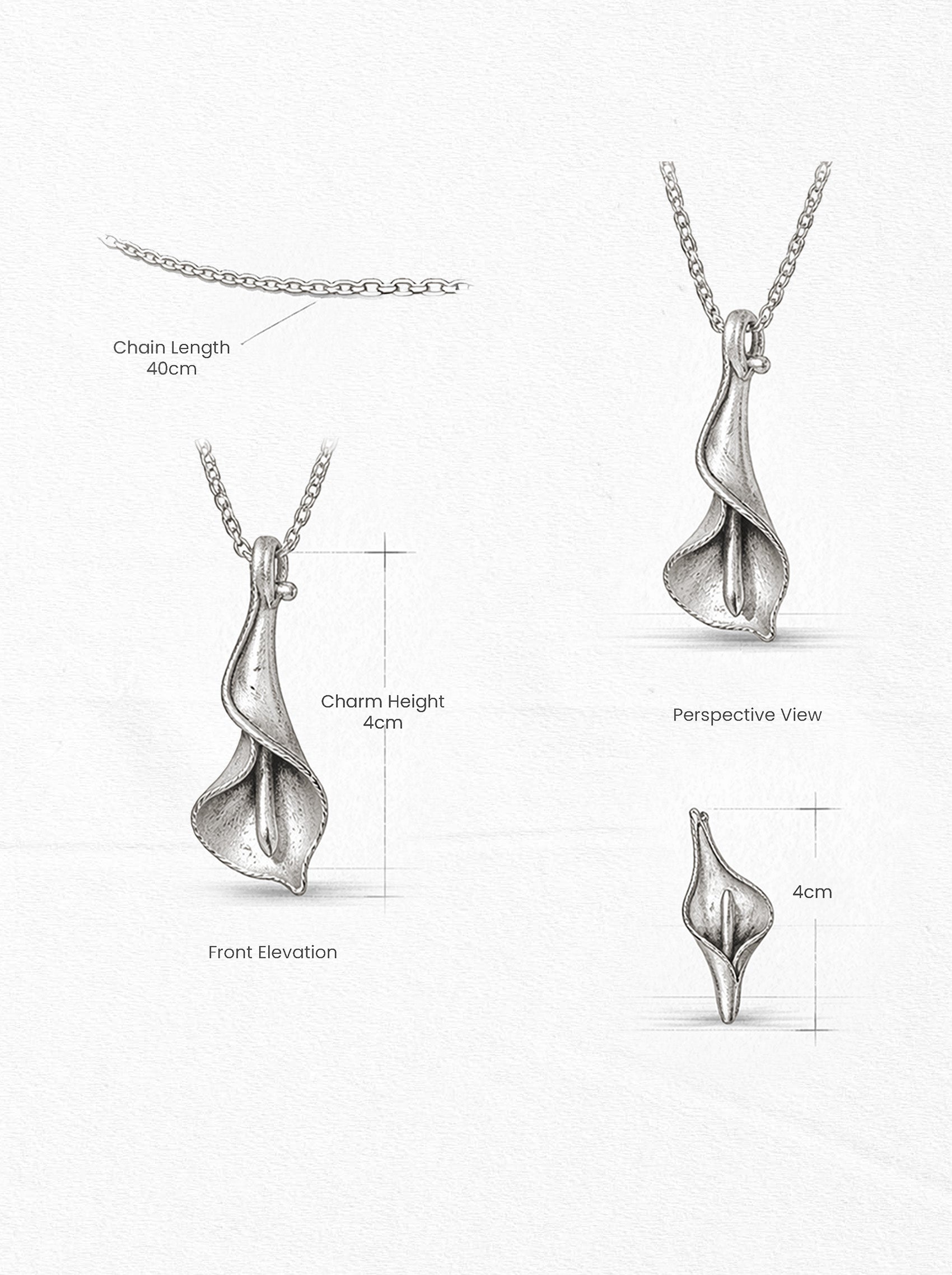 Calla Alba Silver Color