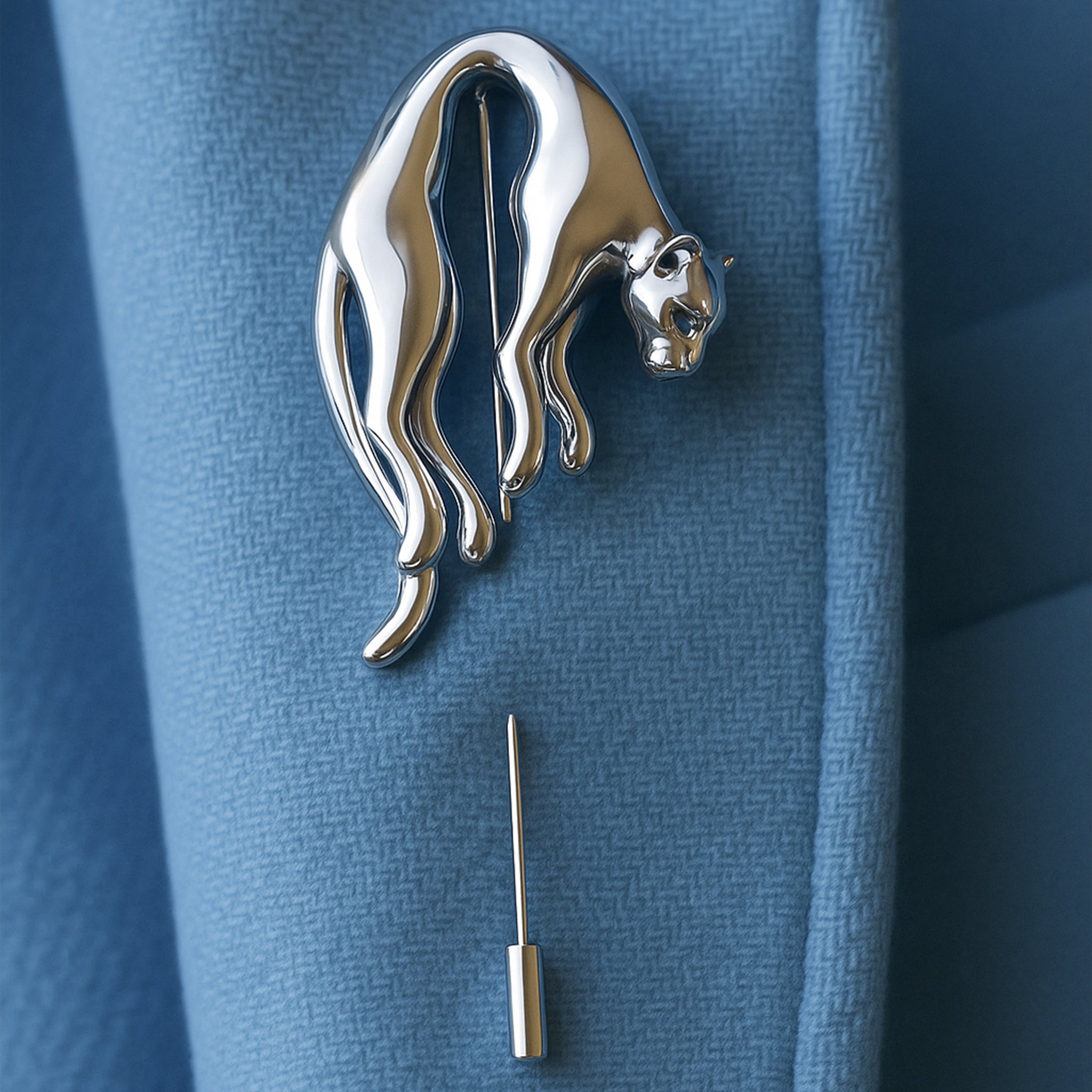 Pantera Drip Brooch (Silver)